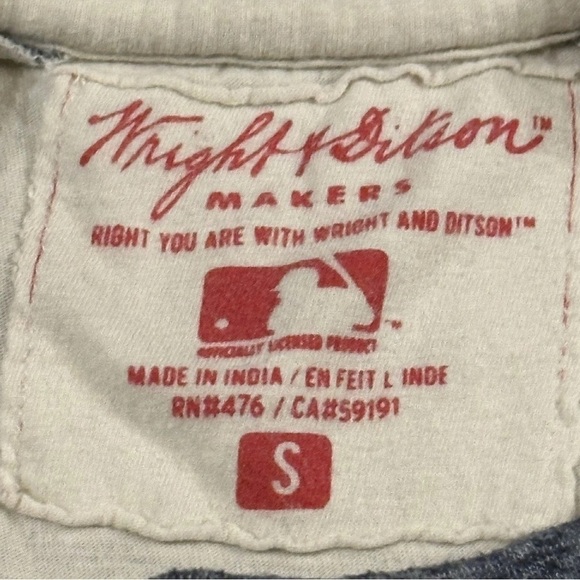 St Louis Cardinals Retro 3/4 Sleeve Raglan Tee Shirt Wright & Ditson Mens Small - Picture 4 of 5